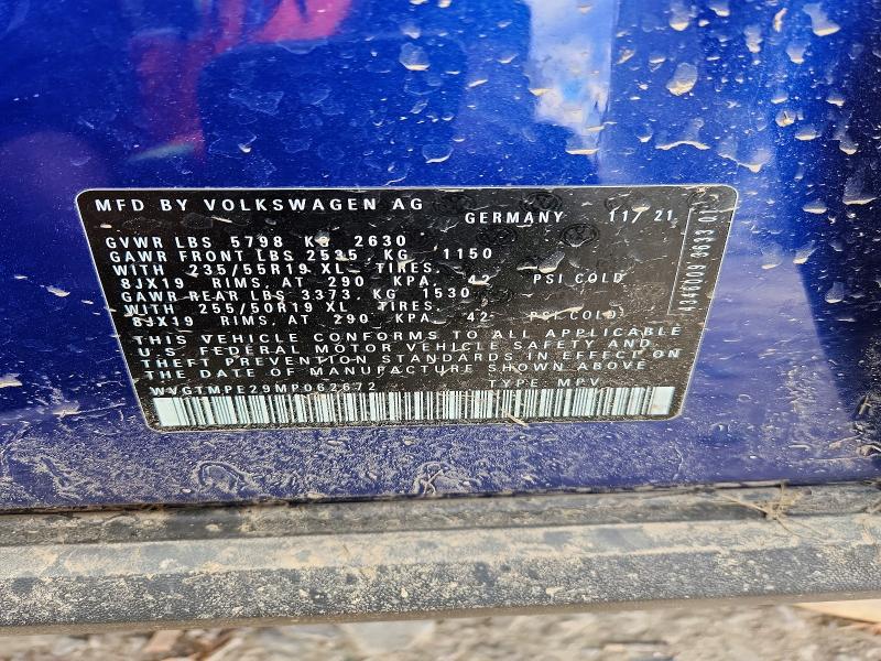 Продажа на аукционе авто 2021 Volkswagen Id.4, vin: WVGTMPE29MP062672, номер лота: 48857026