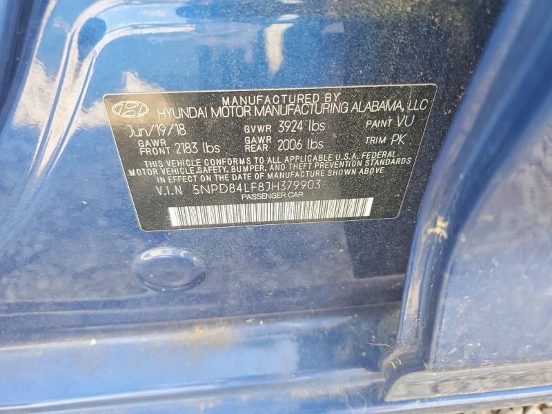 2018 Hyundai Elantra მანქანა იყიდება აუქციონზე, vin: 5NPD84LF8JH379903, აუქციონის ნომერი: 48658876