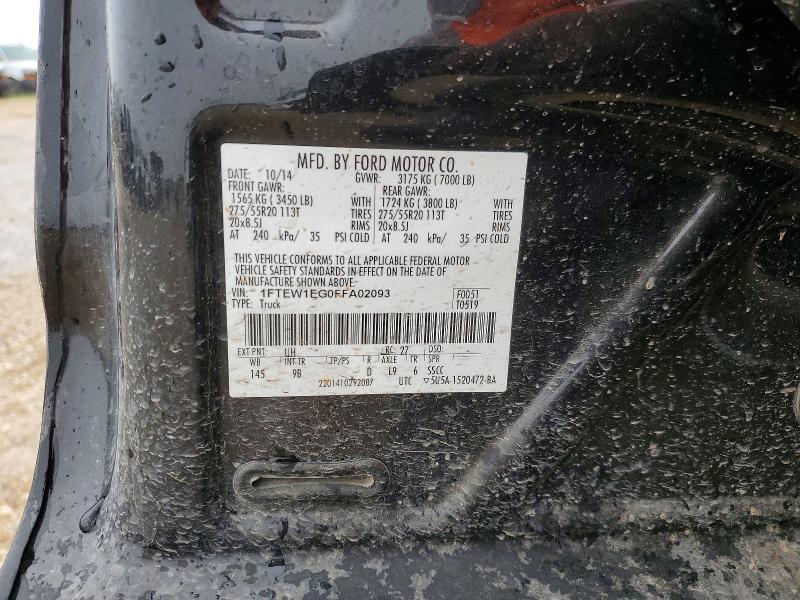 Aukcja sprzedaży 2015 Ford F150, vin: 1FTEW1EG0FFA02093, numer aukcji: 50337396