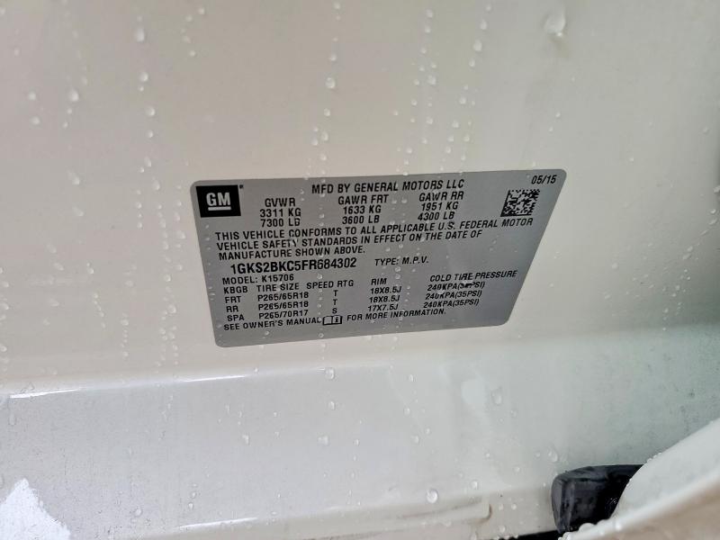 Продаж на аукціоні авто 2015 Gmc Yukon, vin: 1GKS2BKC5FR684302, номер лоту: 50175236