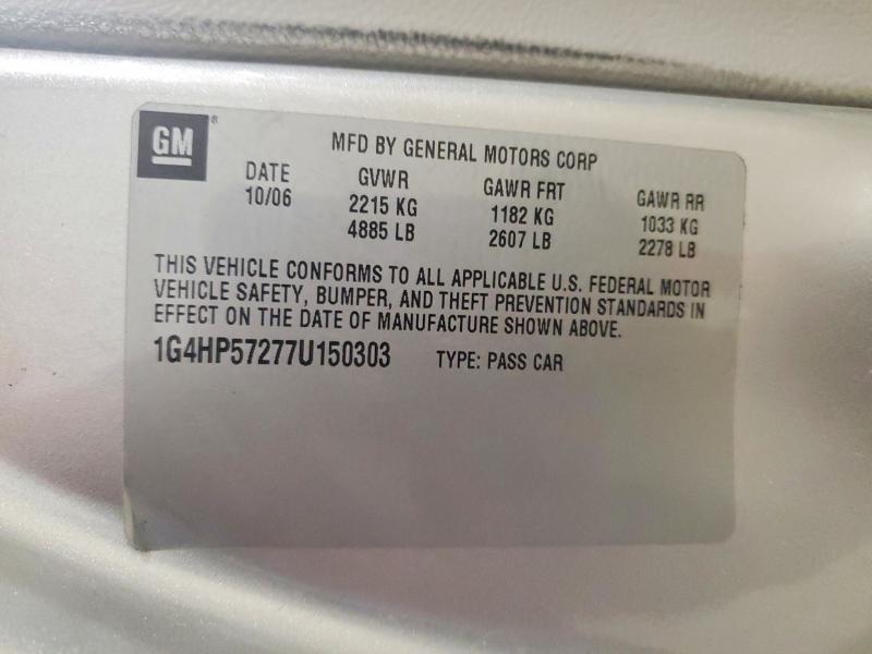 48160196 :رقم المزاد ، 1G4HP57277U150303 vin ، 2007 Buick Lucerne مزاد بيع