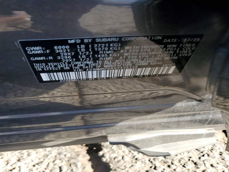 51263106 :رقم المزاد ، 4S4WMAPD6S3435728 vin ، 2025 Subaru Ascent مزاد بيع