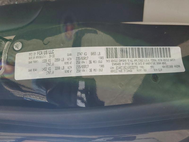 Aukcja sprzedaży 2019 Chrysler Pacifica, vin: 2C4RC1BG1KR532770, numer aukcji: 50239946
