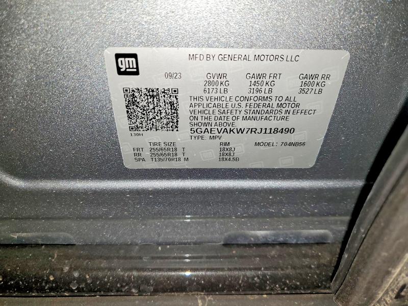 Продажа на аукционе авто 2024 Buick Enclave, vin: 5GAEVAKW7RJ118490, номер лота: 50933856