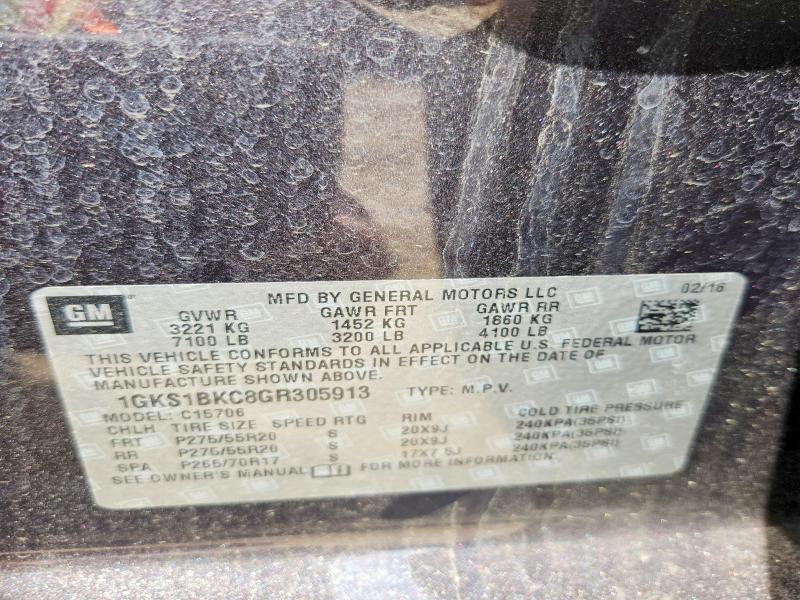 Продаж на аукціоні авто 2016 Gmc Yukon, vin: 1GKS1BKC8GR305913, номер лоту: 51506136