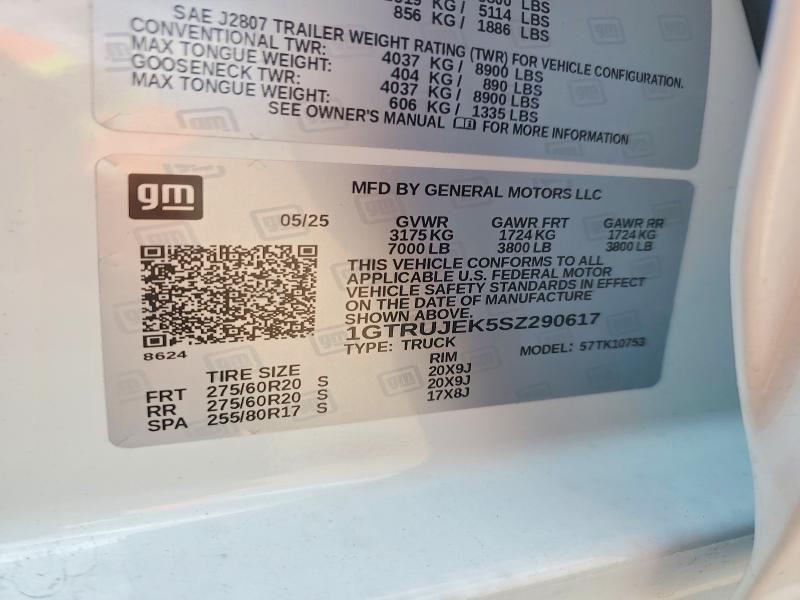 Продажа на аукционе авто 2025 Gmc Sierra, vin: 1GTRUJEK5SZ290617, номер лота: 50951206