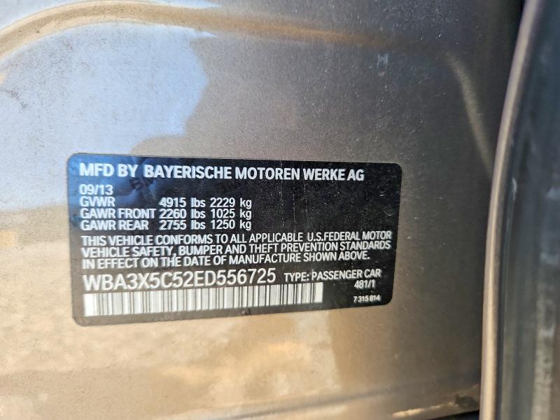 50413986 :رقم المزاد ، WBA3X5C52ED556725 vin ، 2014 Bmw 328 مزاد بيع