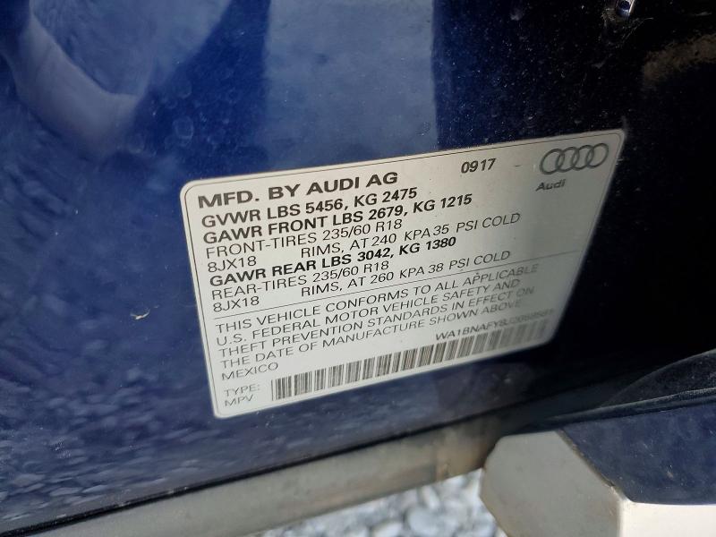 Auction sale of the 2018 Audi Q5, vin: WA1BNAFY8J2058581, lot number: 48187916