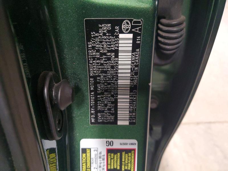 49314706 :رقم المزاد ، 2T1BURHE7FC335238 vin ، 2015 Toyota Corolla مزاد بيع