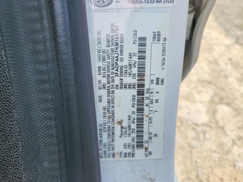 Aukcja sprzedaży 2019 Ford Fiesta, vin: 3FADP4AJ7KM165707, numer aukcji: 49678656