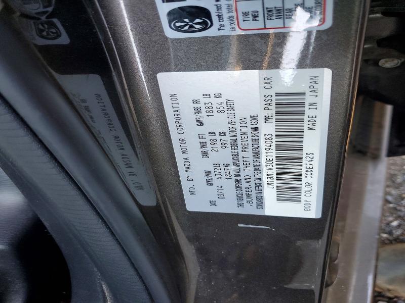 Продажа на аукционе авто 2014 Mazda 3, vin: JM1BM1V30E1194083, номер лота: 50545136