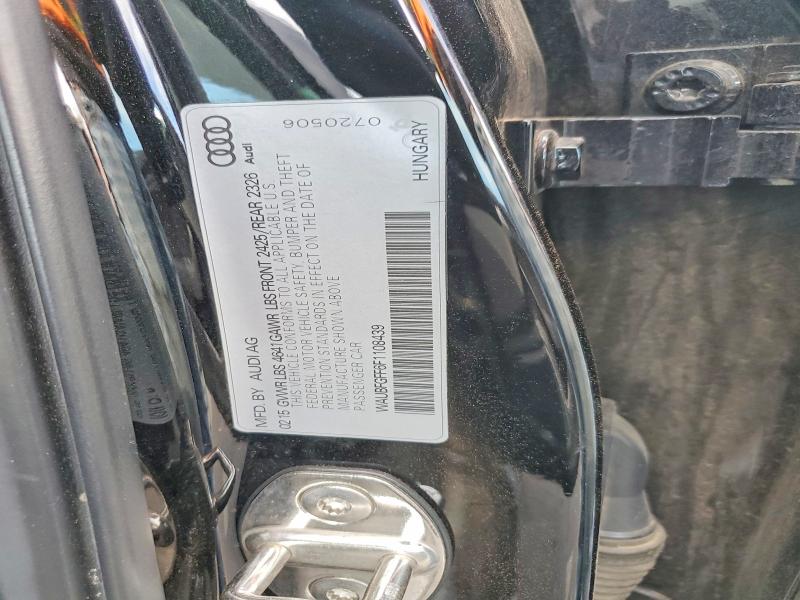 50227756 :رقم المزاد ، WAUBFGFF6F1108439 vin ، 2015 Audi S3 مزاد بيع