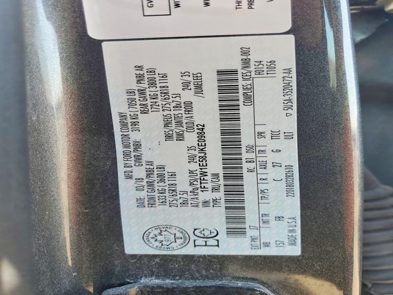 Aukcja sprzedaży 2018 Ford F150, vin: 1FTFW1E58JKE09842, numer aukcji: 50503256