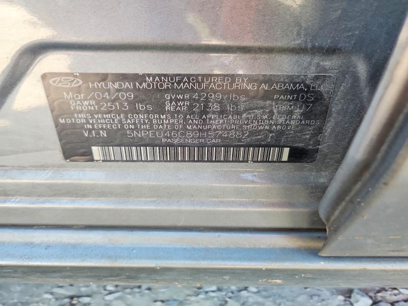 Продаж на аукціоні авто 2009 Hyundai Sonata, vin: 5NPEU46C89H574882, номер лоту: 50189916