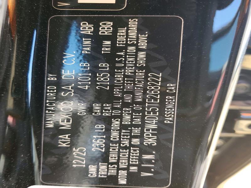 Продаж на аукціоні авто 2026 Kia K4, vin: 3KPFW4DE5TE268222, номер лоту: 50817106
