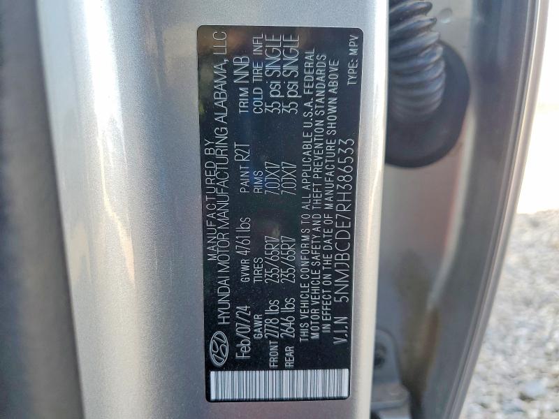 Продажа на аукционе авто 2024 Hyundai Tucson, vin: 5NMJBCDE7RH386533, номер лота: 50235116