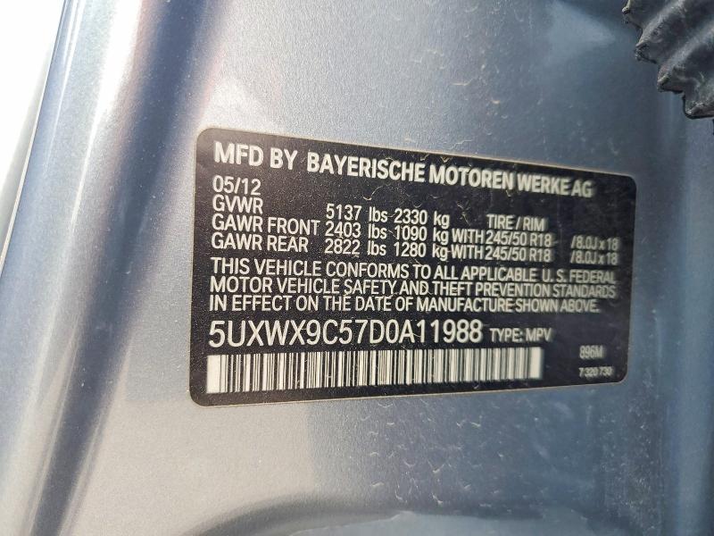 Продажа на аукционе авто 2013 Bmw X3, vin: 5UXWX9C57D0A11988, номер лота: 51514716