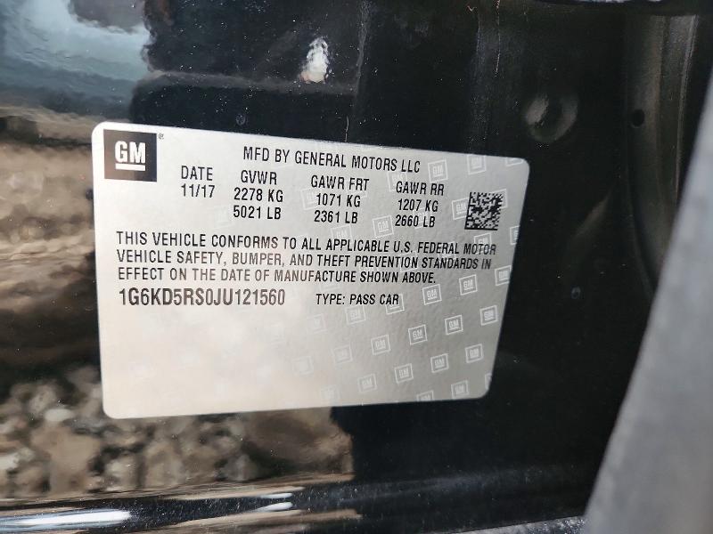 Aukcja sprzedaży 2018 Cadillac Ct6, vin: 1G6KD5RS0JU121560, numer aukcji: 49637426