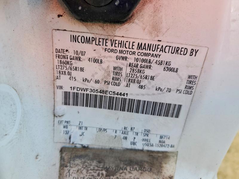 2008 Ford F350 მანქანა იყიდება აუქციონზე, vin: 1FDWF30548EC54441, აუქციონის ნომერი: 47571036