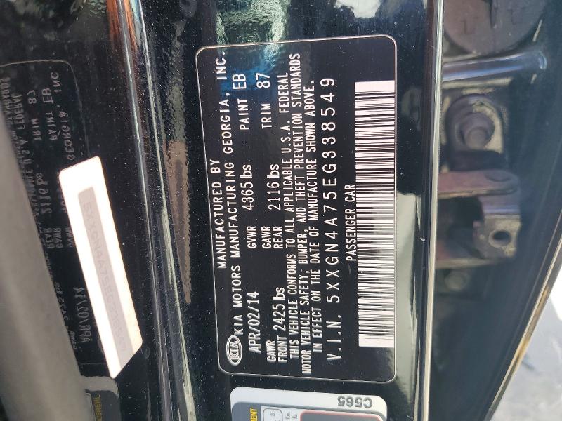 48802946 :رقم المزاد ، 5XXGN4A75EG338549 vin ، 2014 Kia Optima مزاد بيع