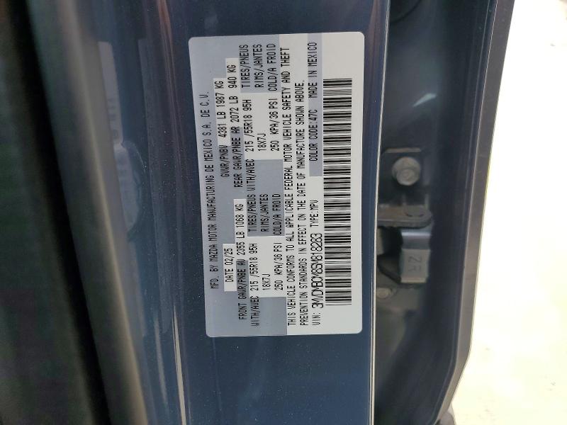 47993936 :رقم المزاد ، 3MVDMBCM8SM818283 vin ، 2025 Mazda Cx-30 مزاد بيع