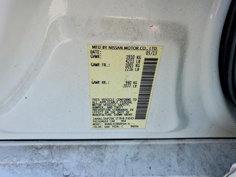 50726506 :رقم المزاد ، 1N4AL3AP2DC294360 vin ، 2013 Nissan Altima مزاد بيع