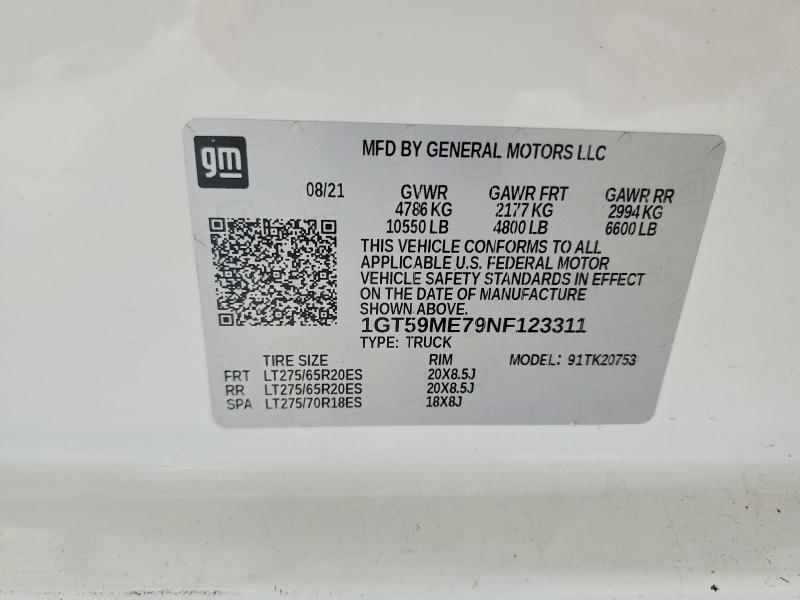 Продажа на аукционе авто 2022 Gmc Sierra, vin: 1GT59ME79NF123311, номер лота: 48767566
