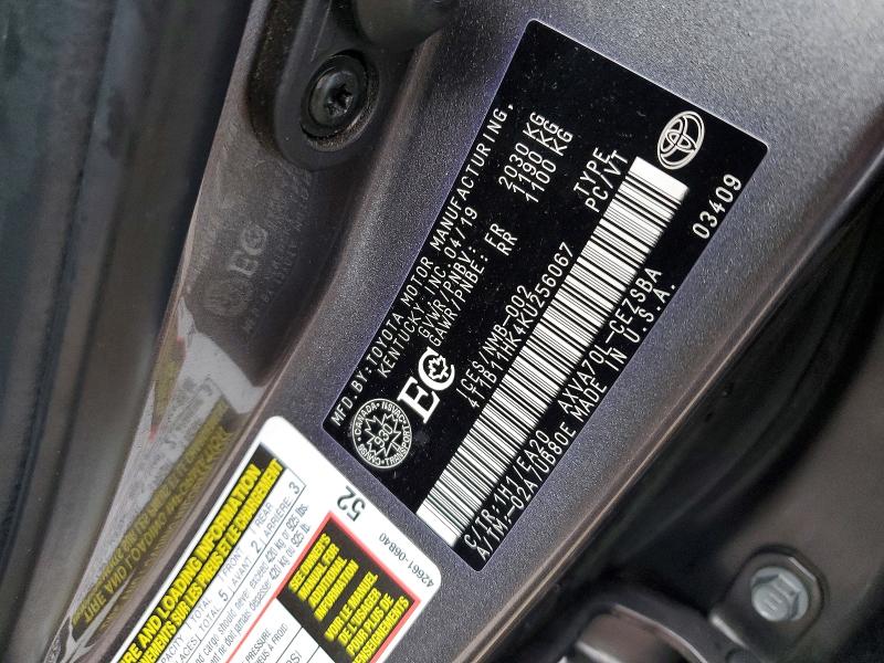 2019 Toyota Camry მანქანა იყიდება აუქციონზე, vin: 4T1B11HK4KU256067, აუქციონის ნომერი: 49722086