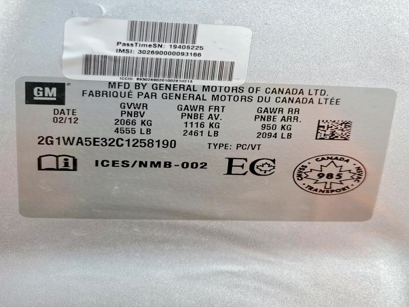 Aukcja sprzedaży 2012 Chevrolet Impala, vin: 2G1WA5E32C1258190, numer aukcji: 48286426
