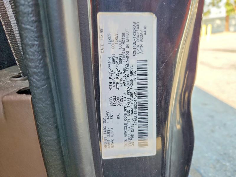 1999 Toyota Tacoma მანქანა იყიდება აუქციონზე, vin: 4TANL42N6XZ445051, აუქციონის ნომერი: 49123736
