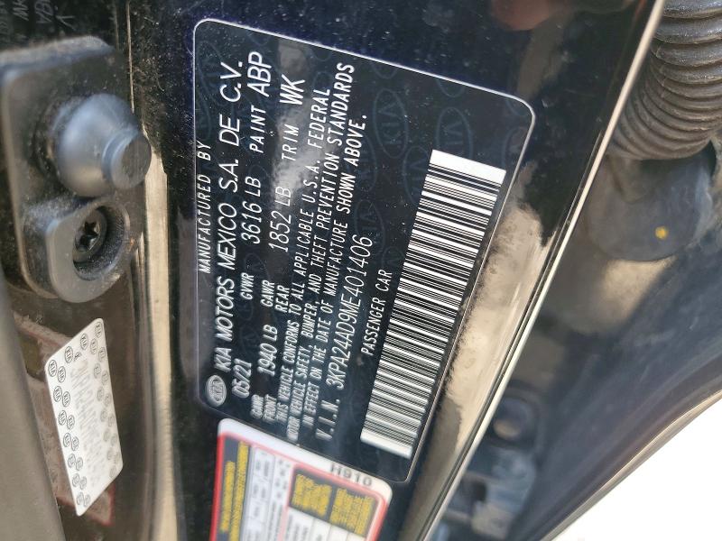 Продажа на аукционе авто 2021 Kia Rio, vin: 3KPA24AD9ME401406, номер лота: 50454616