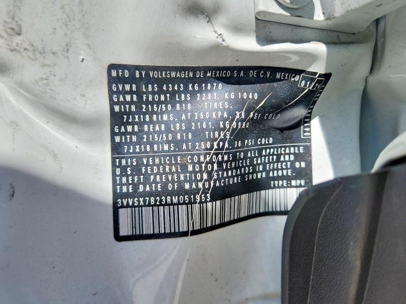 Продажа на аукционе авто 2024 Volkswagen Taos, vin: 3VVSX7B23RM051953, номер лота: 50352376