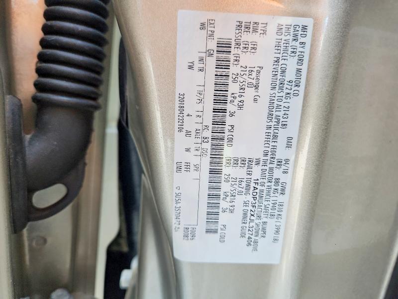 Продаж на аукціоні авто 2018 Ford Focus, vin: 1FADP3F2XJL327406, номер лоту: 50961126