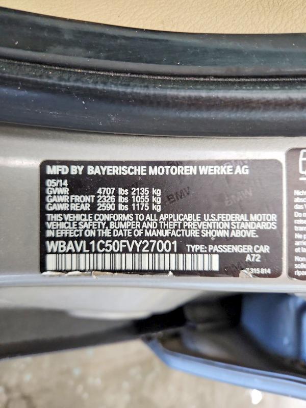 Продаж на аукціоні авто 2015 Bmw X1, vin: WBAVL1C50FVY27001, номер лоту: 48985686