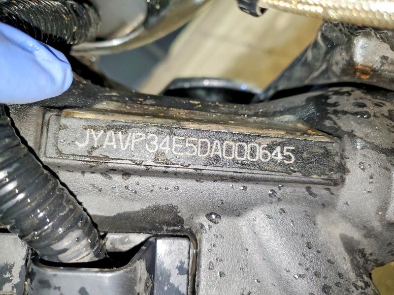 2013 Yama Raider Sdl მანქანა იყიდება აუქციონზე, vin: JYAVP34E5DA000645, აუქციონის ნომერი: 51492656