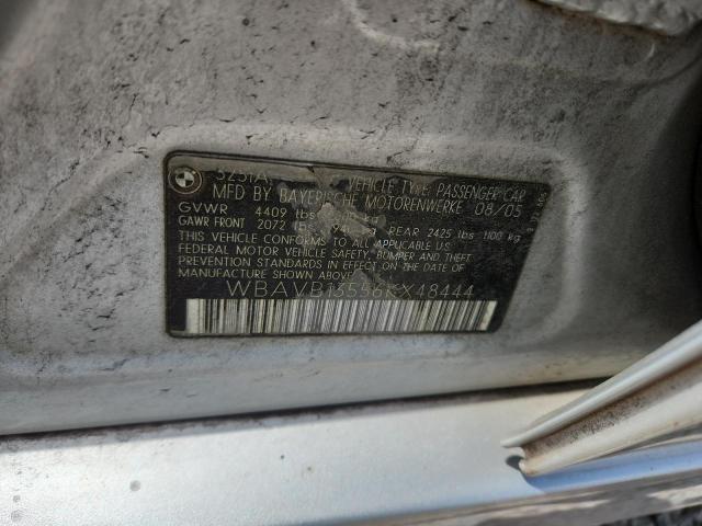 Auction sale of the 2006 Bmw 325, vin: WBAVB13556KX48444, lot number: 48203196