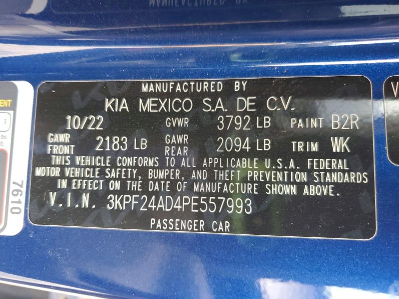 Продажа на аукционе авто 2023 Kia Forte, vin: 3KPF24AD4PE557993, номер лота: 49827256