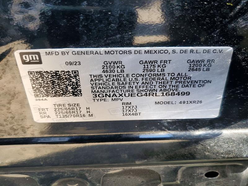Продаж на аукціоні авто 2024 Chevrolet Equinox, vin: 3GNAXUEG4RL168499, номер лоту: 50940486