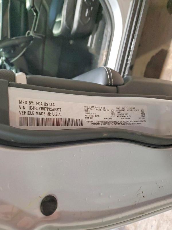 Продажа на аукционе авто 2023 Jeep Grand Cherokee, vin: 1C4RJYB67PC595877, номер лота: 47506596