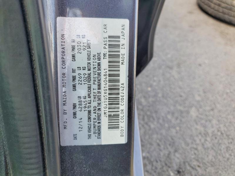49986626 :رقم المزاد ، JM1GJ1U5XG1404841 vin ، 2016 Mazda 6 مزاد بيع