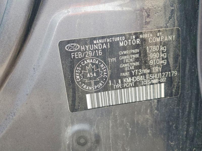 Aukcja sprzedaży 2017 Hyundai Elantra, vin: KMHD84LF5HU127179, numer aukcji: 49917026