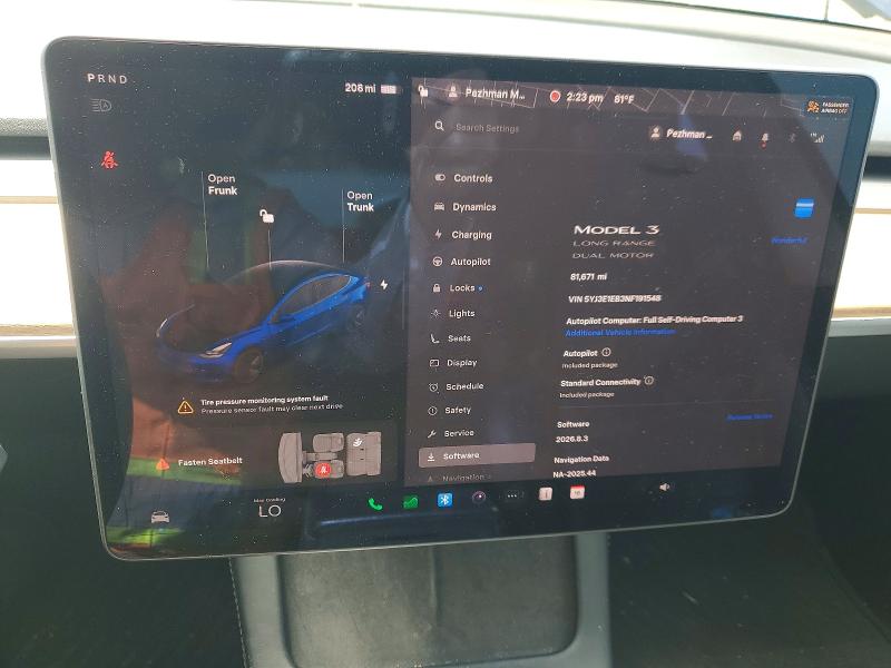 50439516 :رقم المزاد ، 5YJ3E1EB3NF191548 vin ، 2022 Tesla Model 3 مزاد بيع