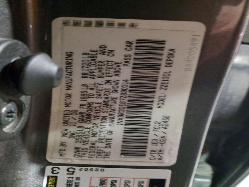 50740666 :رقم المزاد ، 1NXBR32E87Z830314 vin ، 2007 Toyota Corolla مزاد بيع