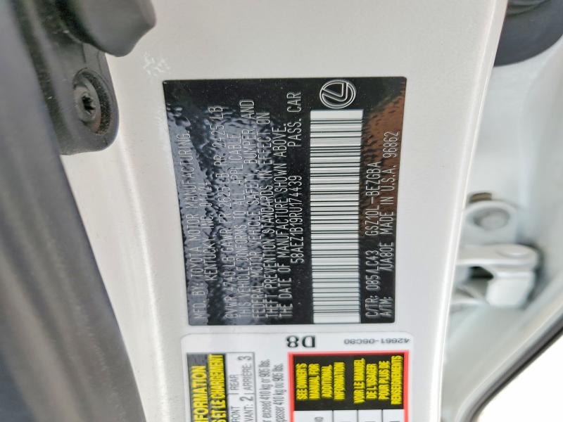 47929526 :رقم المزاد ، 58AEZ1B19RU174439 vin ، 2024 Lexus Es 350 مزاد بيع
