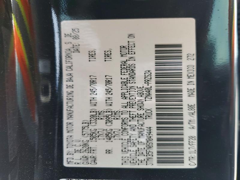 Продаж на аукціоні авто 2025 Toyota Tacoma, vin: 3TMKB5FN0SM049444, номер лоту: 49503956