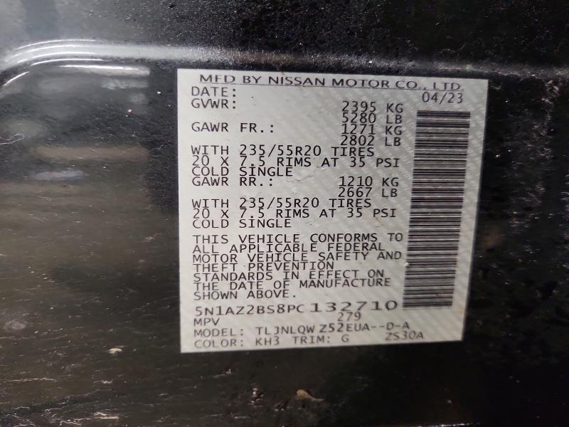 Продажа на аукционе авто 2023 Nissan Murano, vin: 5N1AZ2BS8PC132710, номер лота: 49886506