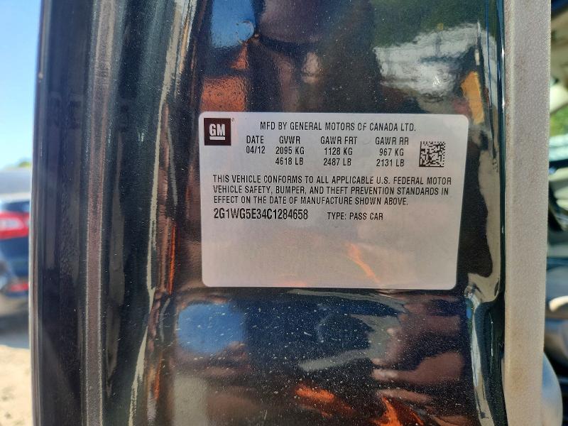 Aukcja sprzedaży 2012 Chevrolet Impala, vin: 2G1WG5E34C1284658, numer aukcji: 47868986