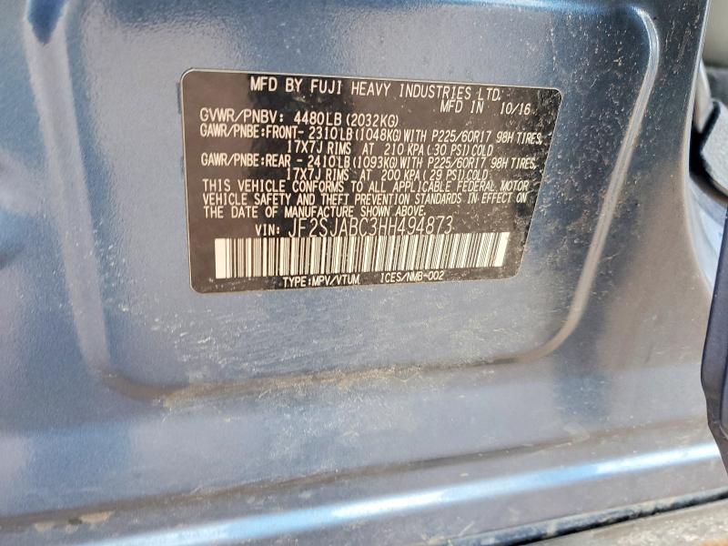 Продаж на аукціоні авто 2017 Subaru Forester, vin: JF2SJABC3HH494873, номер лоту: 48213716