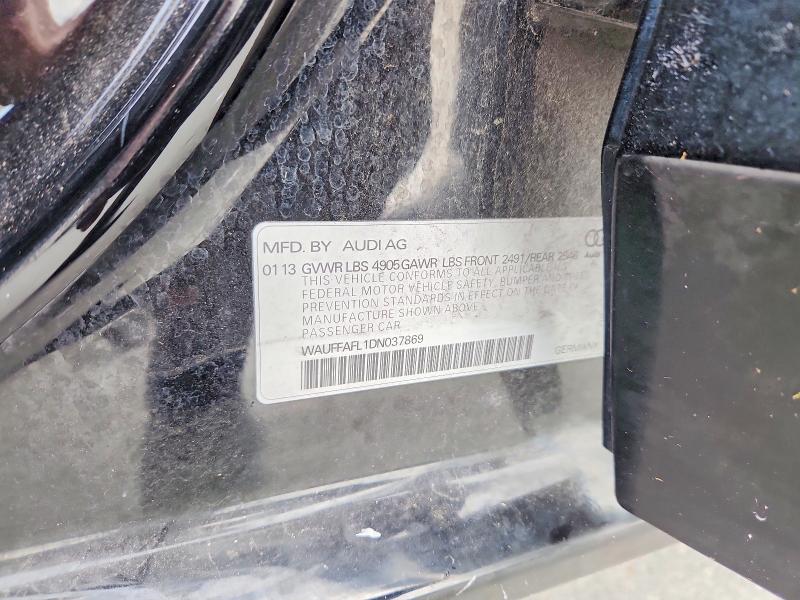 50799146 :رقم المزاد ، WAUFFAFL1DN037869 vin ، 2013 Audi A4 مزاد بيع