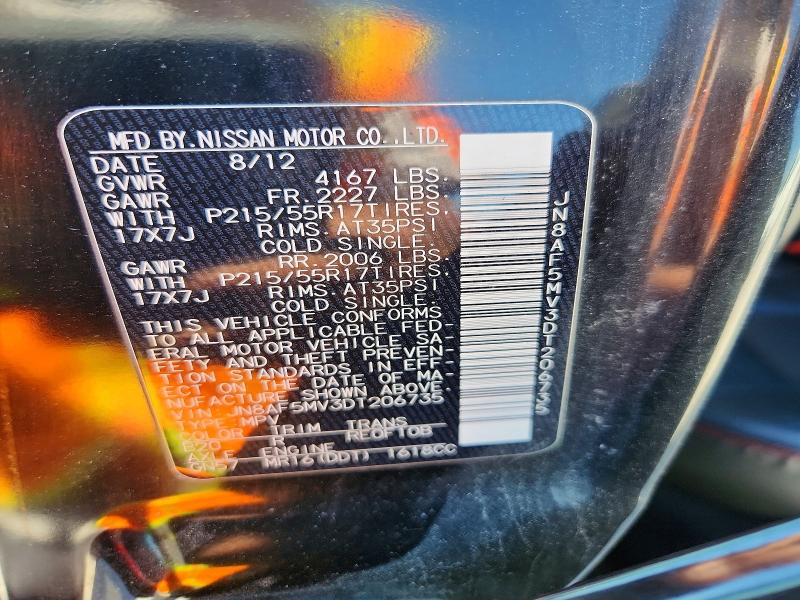 Aukcja sprzedaży 2013 Nissan Juke, vin: JN8AF5MV3DT206735, numer aukcji: 50345766